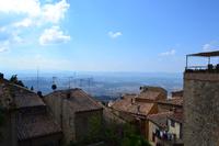 Volterra - Blick über die Dächer auf die umliegende Landschaft