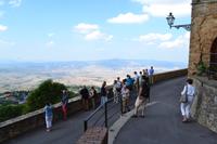 Volterra - Blick über die Dächer auf die umliegende Landschaft