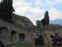 Erkundungen in Pompeji - Blick auf das alte Theater