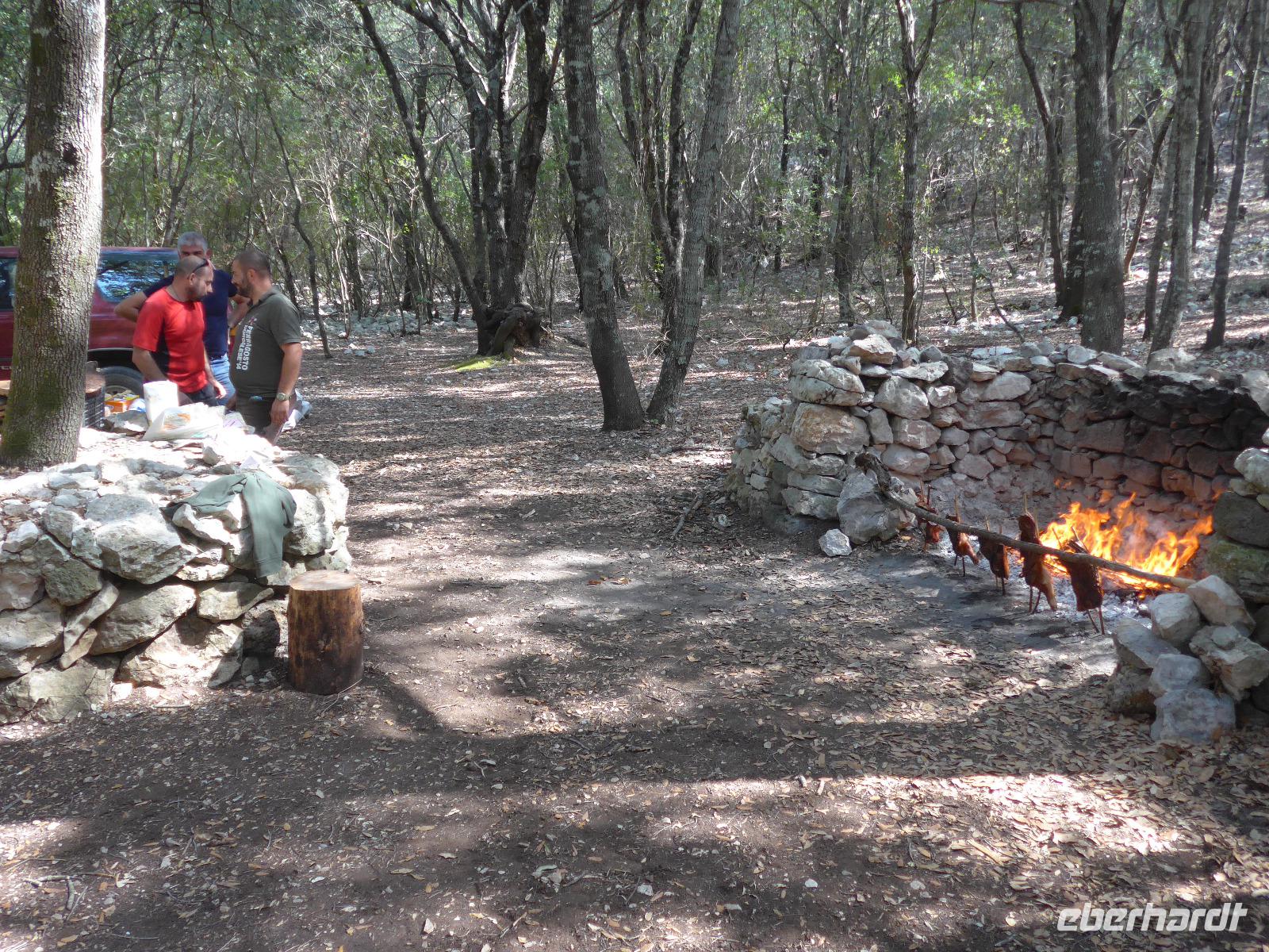 Italien, Sardinien, Lanaittu Tal, Essen bei den Hirten