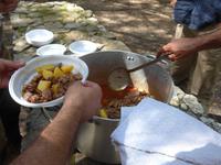 Italien, Sardinien, Lanaittu Tal, Essen bei den Hirten