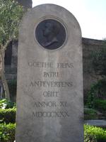 Rom (Protestantischer Friedhof - Grab von August Goethe = Sohn von J. W. v. Goethe)