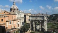 Rom (Ausblick von den Kapitolinischen Museen auf das Forum Romanum)