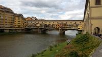 Florenz, Stadtführung mit Angela,der Fluss Arno mit der Ponte Vecchio