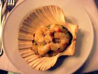 Scampi auf Zucchini-Brockolimus