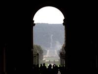 Blick in den Schloßgarten von Caserta
