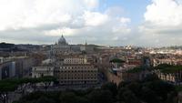 Blick von der Terrasse der Engelsburg in Richtung Petersdom