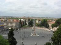 Blick vom Pincio auf die Piazza del Popolo