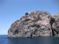 Überfahrt nach Vulcano - Blick auf die Küste von Lipari