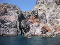 Überfahrt nach Vulcano - Blick auf die Küste von Lipari