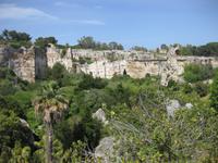 Siracusa - Archäologische Zone - Steinbrüche Latomia del Paradiso in unmitellbarer Nähe des Altars und des Griech.Theaters