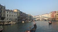 Venedig (Fahrt mit dem Vaporetto durch den Canal Grande - Rialto-Brücke)