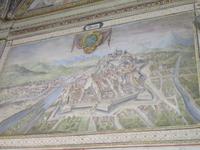 Wandbild im Innenhof des Palazzo Vecchio