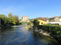 Mühlendorf Borghetto – Blick zur Brücke Visconti