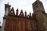 Mantua Detail der Wimperge an der Seite des Domes