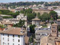 Blick vom Palatin auf die Piazza Bocca della verita