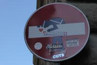 Silvesterreise Florenz 2017 Strassenschild des Künstlers Clet Abraham (2)