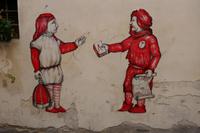 Kunst an den Hausmauern in Santo Spirito