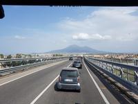 Italien, Autobahn mit Vesuv