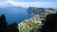Blick von der Villa San Michele, Anacapri auf den Hafen von Capri