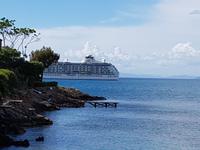 Italien, Argentario, Schiff vor Santo Stefano