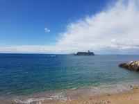 Italien, Argentario, Schiff vor Santo Stefano
