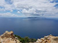 Italien, Argentario, Blick vom Torre di Capo Uomo nach Giglio