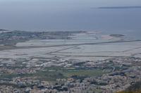 Blick auf die Salzfelder von Erice aus