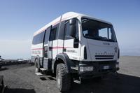 Jeepwagen - mit diesem geht es auf 3000 Meter