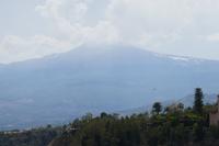 Blick auf Ätna von Taormina aus