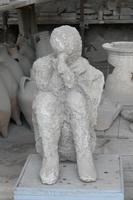 Gipsabdruck von Menschen, die in Pompeji ums Leben kamen