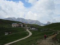 Blick zur Plattkofel-Hütte