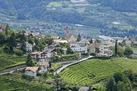 Blick vom Schloss Tirol auf das Dorf Tirol