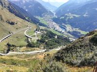Blick vom Gotthard nach Airolo.
