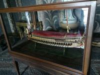 Das Modell einer alten Galeere.