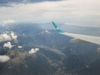 Flug über die Alpen