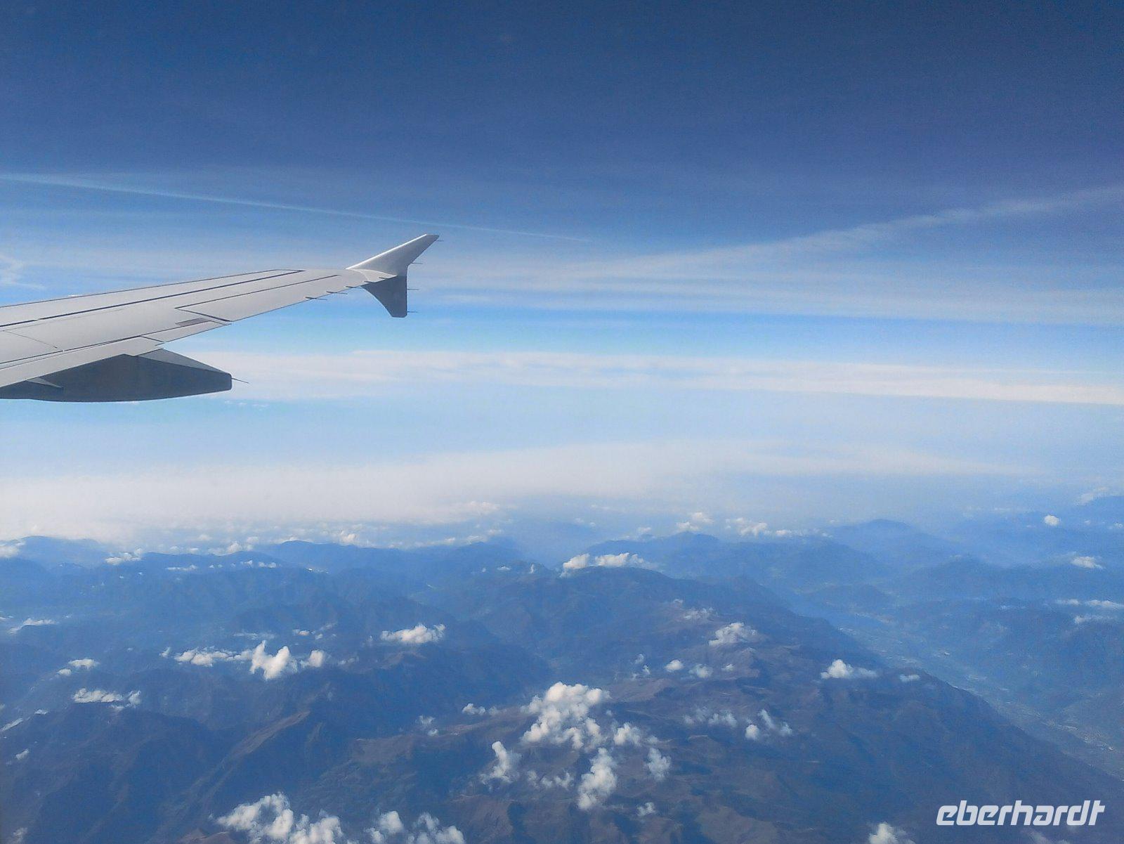 Unser Flug von Frankfurt nach Neapel