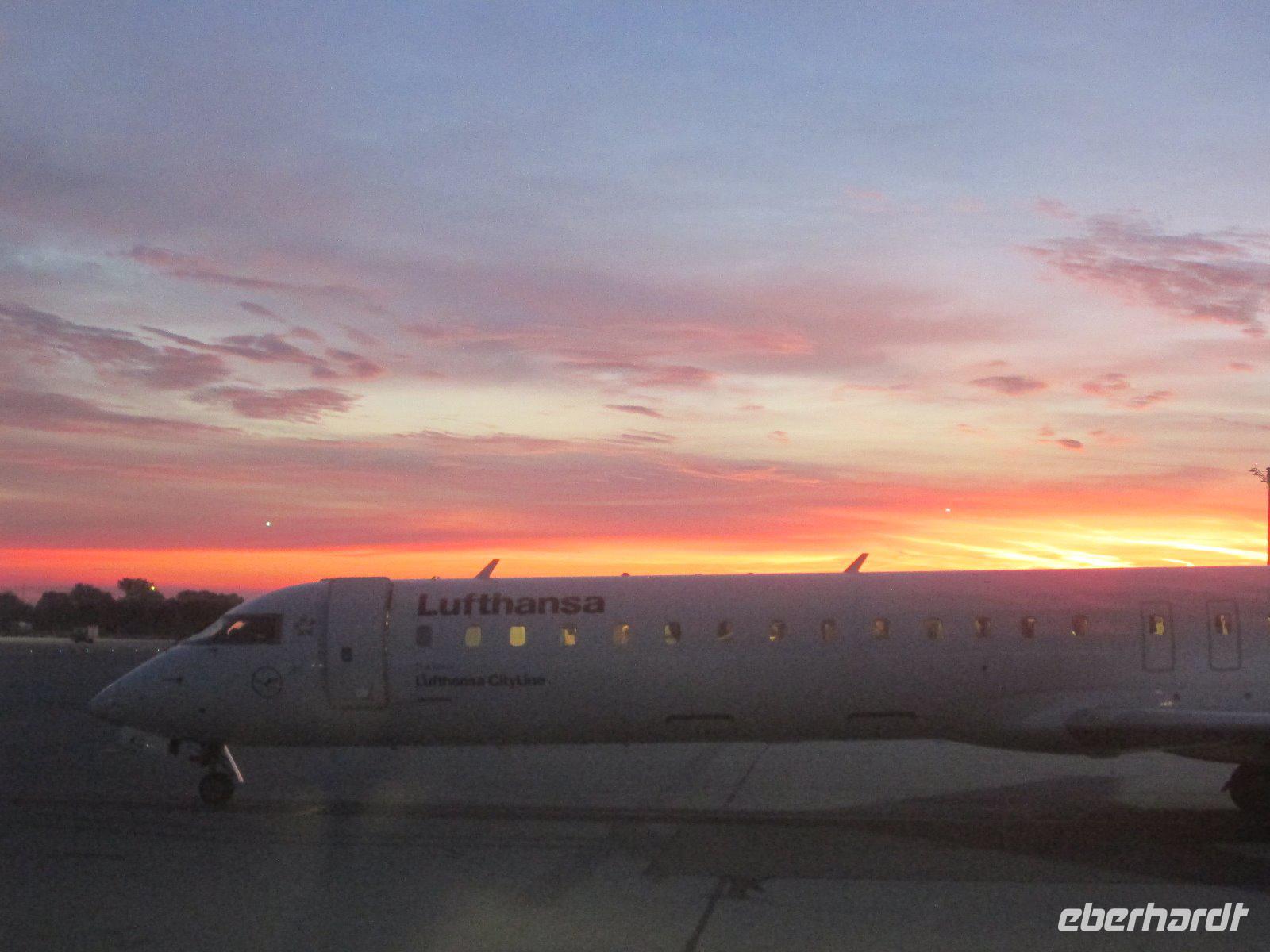 Abflug mit Lufthansa