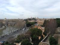 Blick vom Aventinhügel zum Tiber