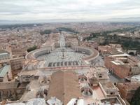 Kuppelblick über den Petersplatz