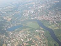 Das Elbtal und Pumpspeicherwerk Niederwartha aus der Vogelperspektive