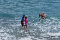 Baden im Meer in  Monterosso