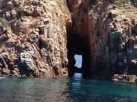 Blick zur Insel Sardinien