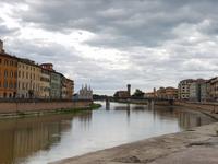 Blick auf den Fluss Arno