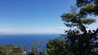 Insel Capri, Anacapri, Blick vom Mt. Solaro zum Golf von Salerno und Cilento