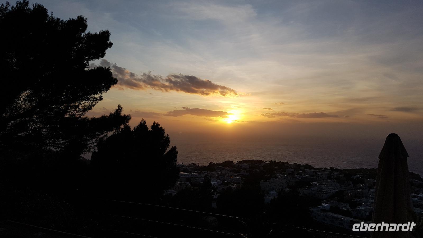 Insel Capri, Anacapri, Abschiedsessen im B&B Costanzo Pontecorvo