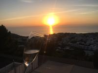 144 Wenn bei Capri die rote Sonne im Meer versinkt - Abschlussabendessen in Anacapri