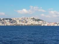 Mit der Fähre nach Ischia, Blick auf Neapel