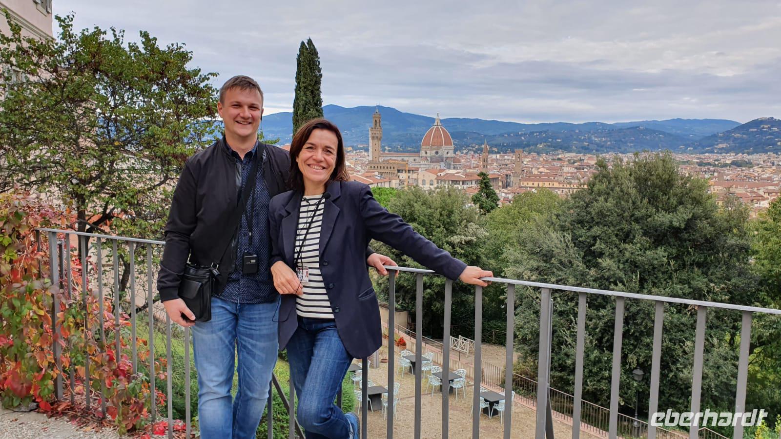 Bardini-Garten - Guide Angela und Begleiter Patrick