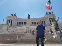 Piazza Venedig bei der Vorbereitung der Reise